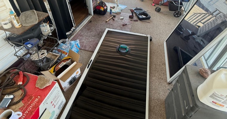 Sliding door screen and property service image